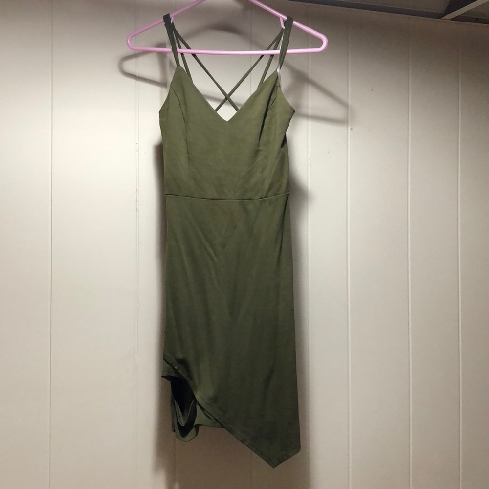 Mini army green dress
